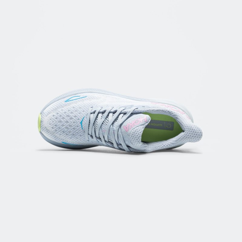 hoka running womens clifton 9 gull sea ice 4