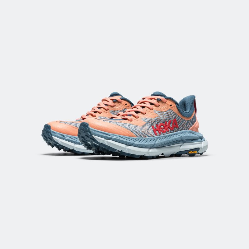 hoka running womens mafate speed 4 papaya real teal 2