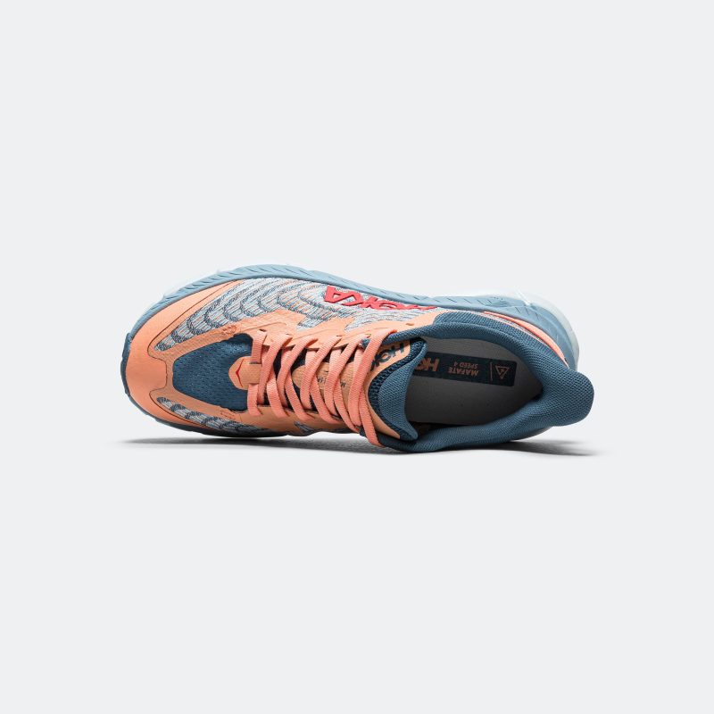 hoka running womens mafate speed 4 papaya real teal 4