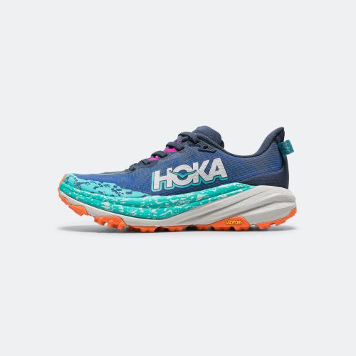 hoka running womens speedgoat 6 varsity navy meteor 1