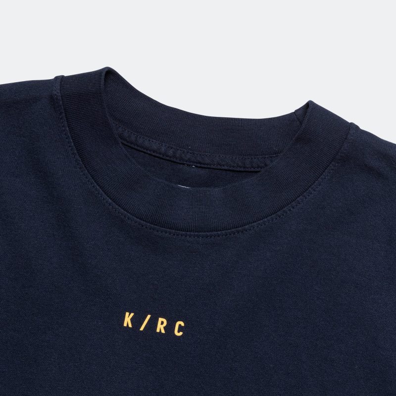 krc koreatown run club flat ls tee navy 2