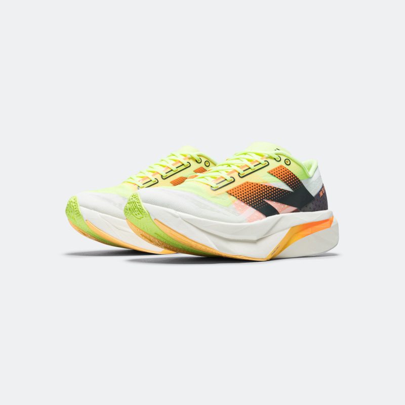 new balance running mens and womens fuelcell supercomp elite v4 white bleached lime glow hot mango 2