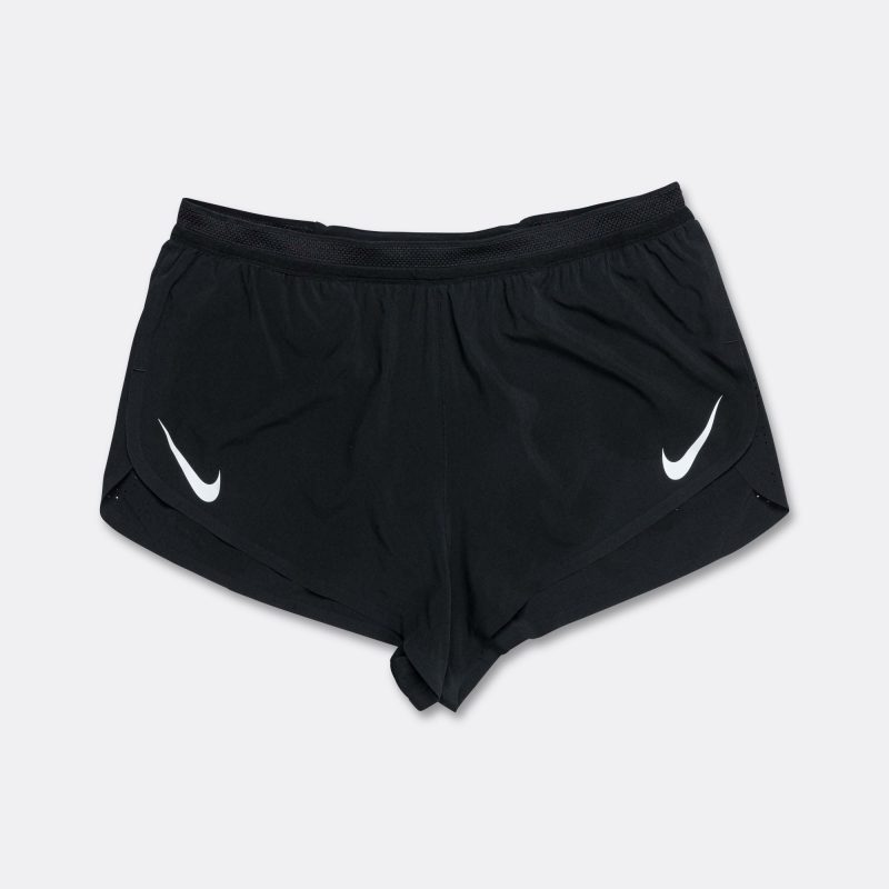 nike running aeroswift shorts black white 1