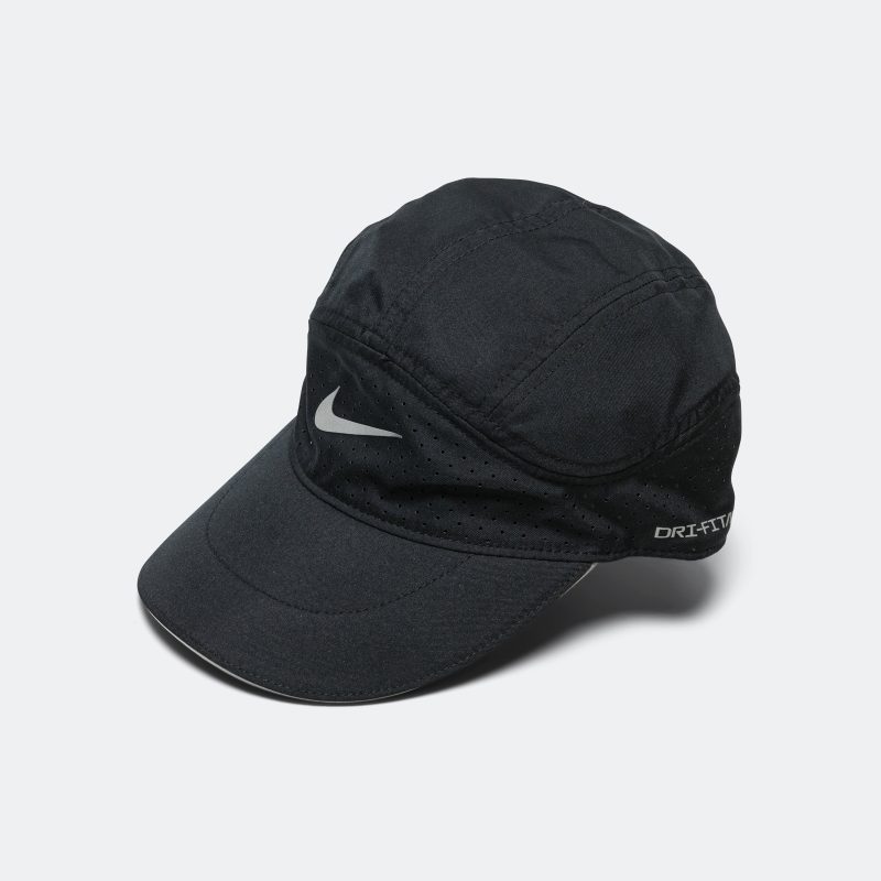 nike running dri fit adv fly cap black white 1