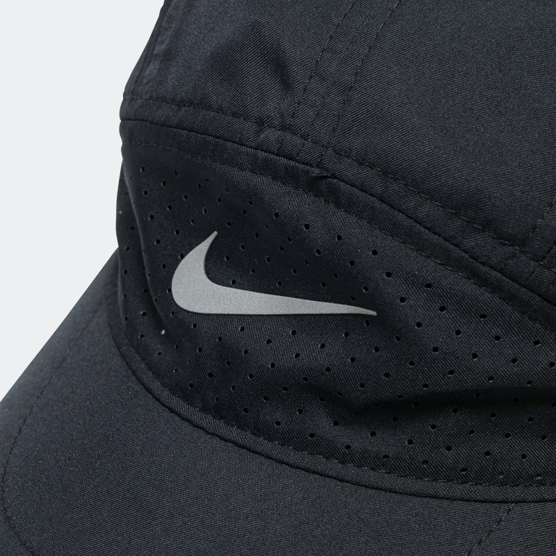 nike running dri fit adv fly cap black white 3