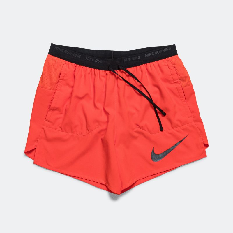 nike running mens 5 inch brief lined running shorts picante red 1