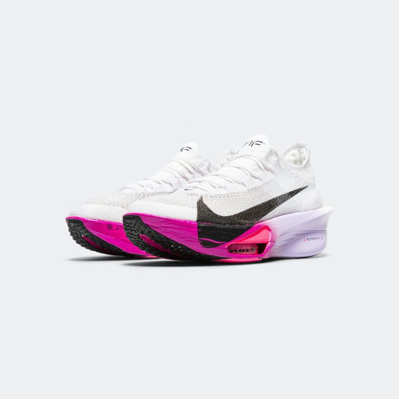 nike running mens and womens air zoom alphafly next 3 white black vivid purple 2