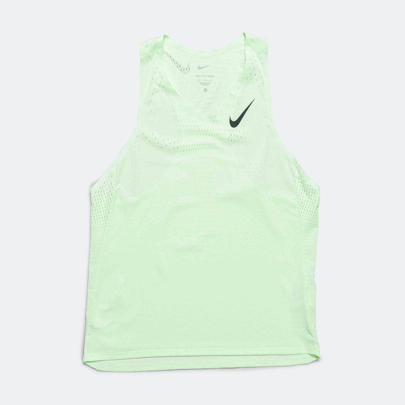 nike running mens dri fit adv aeroswift singlet vapor green black 1