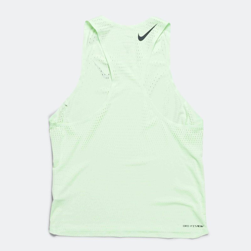 nike running mens dri fit adv aeroswift singlet vapor green black 2