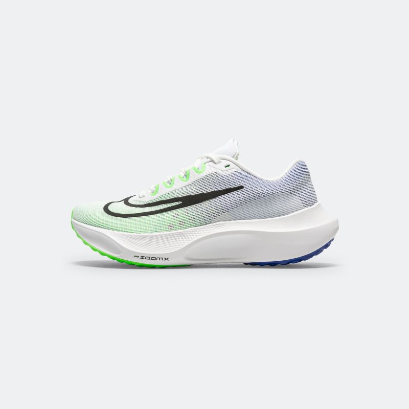 nike running mens zoom fly 5 white black green strike racer blue 1