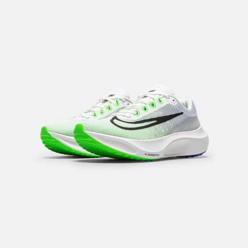 nike running mens zoom fly 5 white black green strike racer blue 2