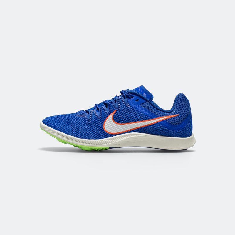 nike running mens zoom rival distance racer blue white lime blast 1