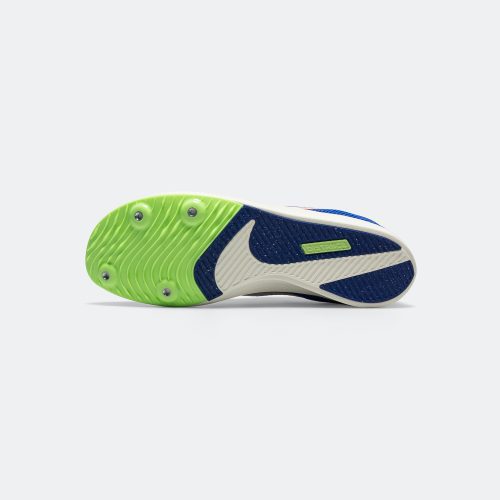 nike running mens zoom rival distance racer blue white lime blast 5