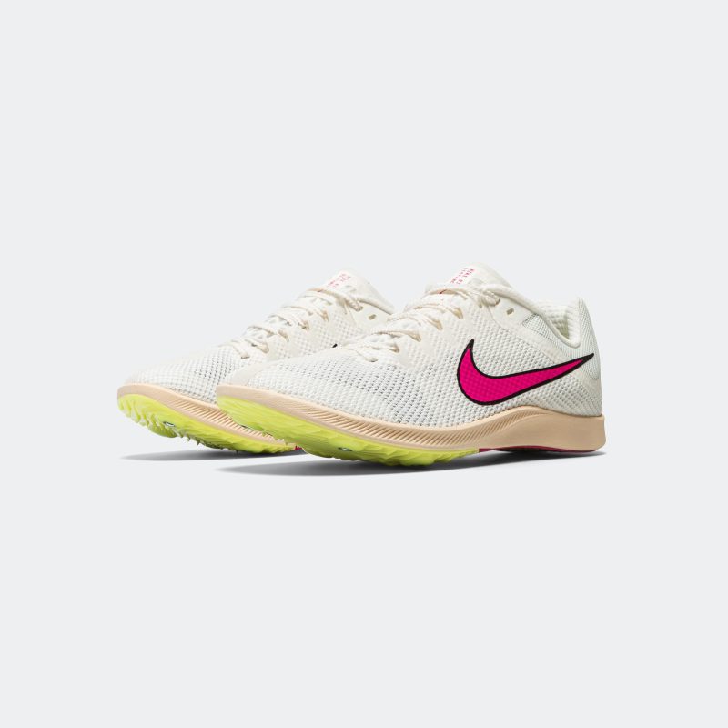 nike running mens zoom rival distance sail fierce pink light lemon twist 2