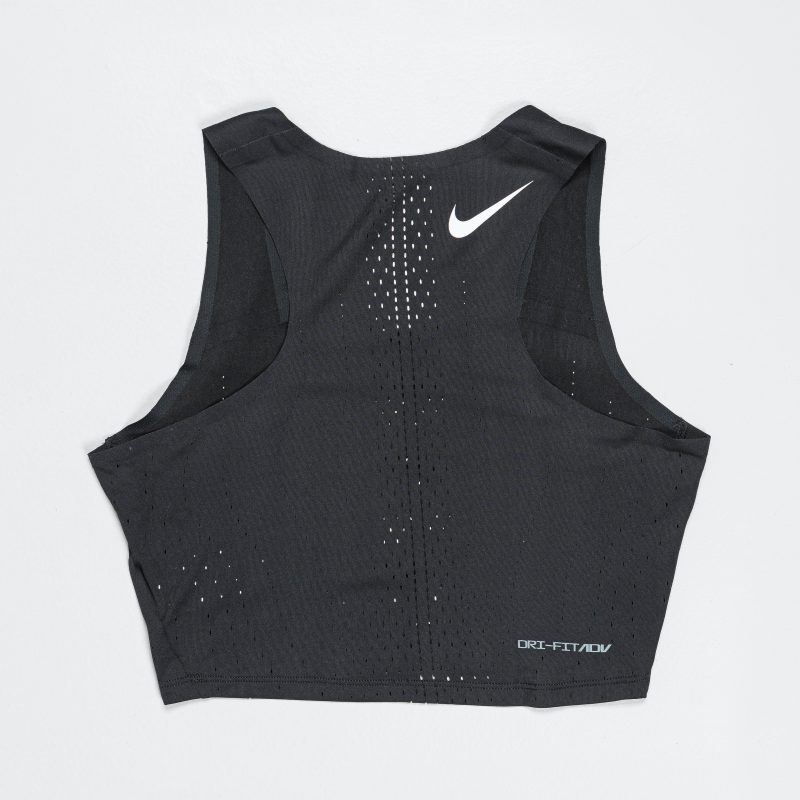 nike running womens dri fit aeroswift adv crop black white 2