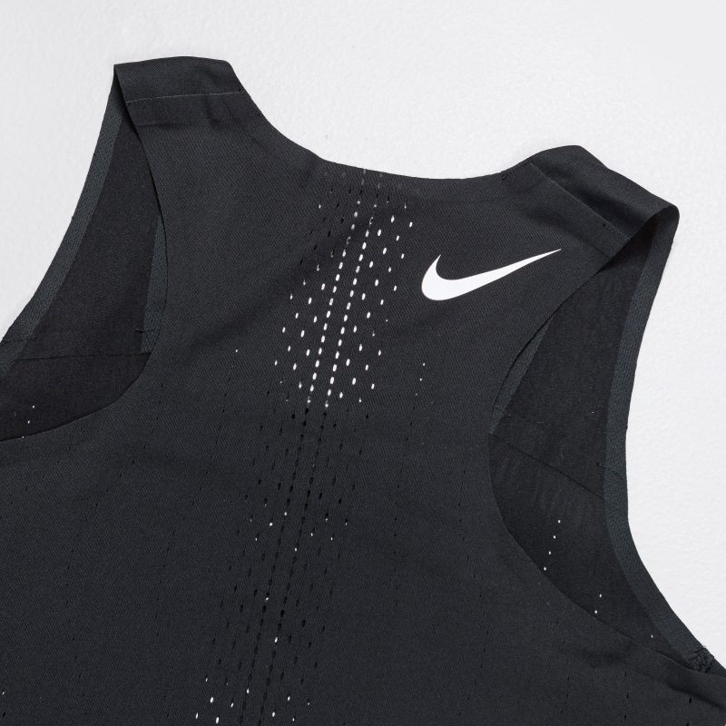 nike running womens dri fit aeroswift adv crop black white 6