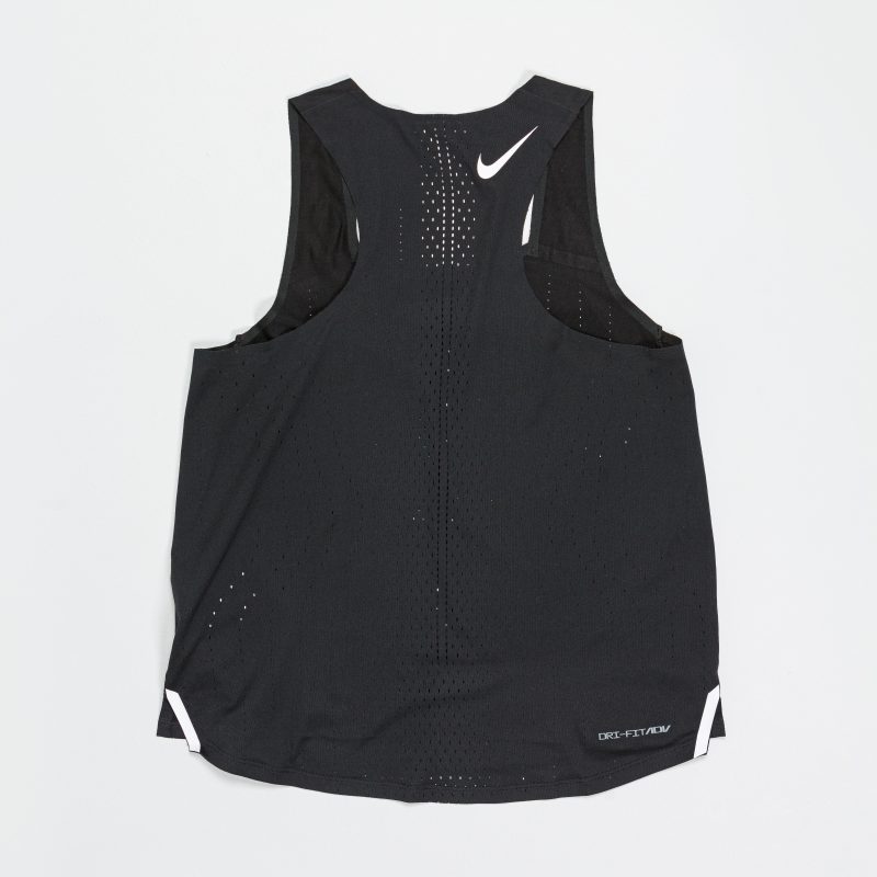 nike running womens dri fit aeroswift singlet black white 2