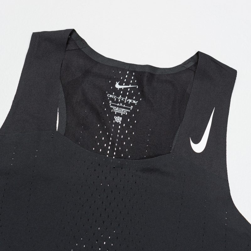 nike running womens dri fit aeroswift singlet black white 3