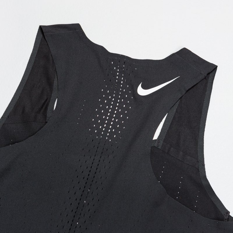 nike running womens dri fit aeroswift singlet black white 6