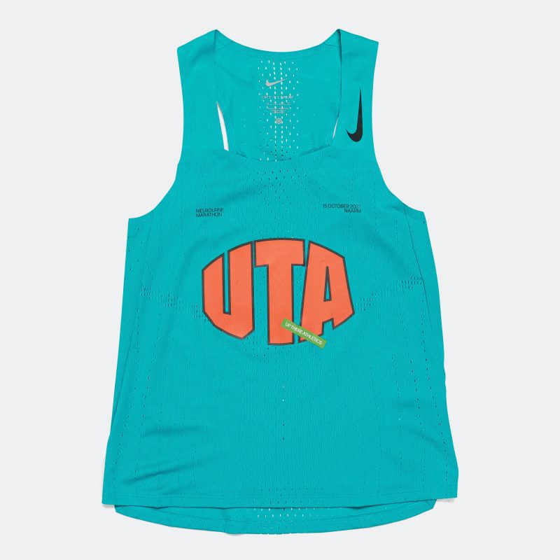 nike running womens dri fit aeroswift singlet uta up there athletics melbourne marathon 1