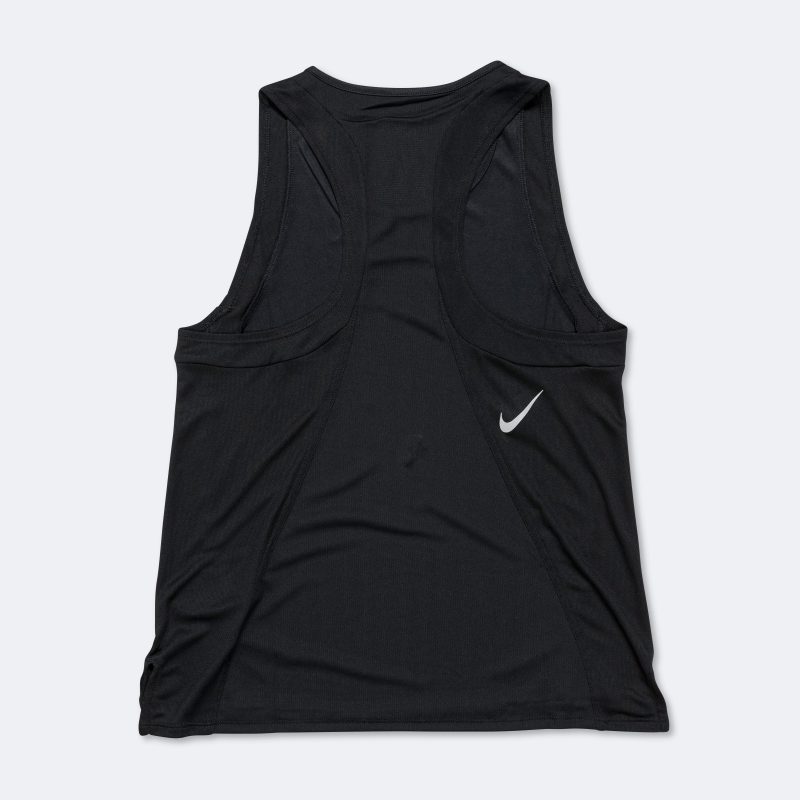 nike running womens dri fit fast tank black reflective silver 2