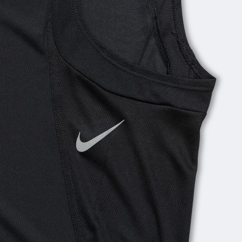 nike running womens dri fit fast tank black reflective silver 7