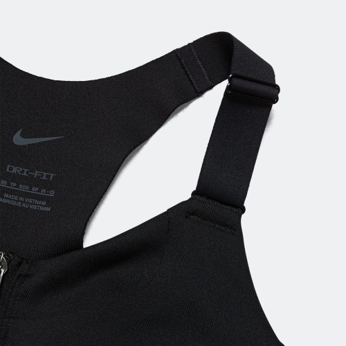 nike running womens dri fit front zip bra black 4