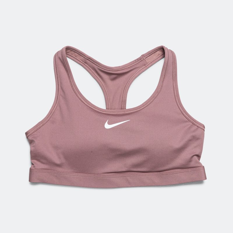 nike running womens swoosh medium support bra smokey mauve 1