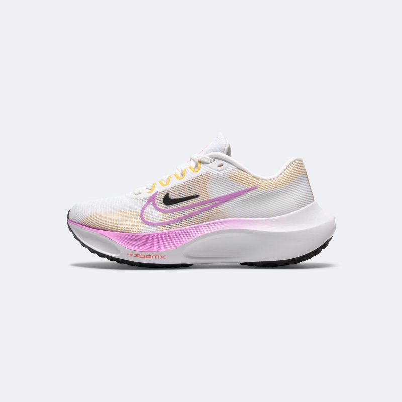 nike running womens zoom fly 5 white rush fuchsia vivid sulfur 1