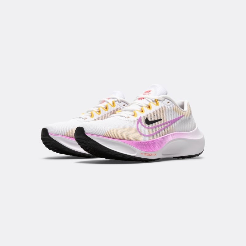 nike running womens zoom fly 5 white rush fuchsia vivid sulfur 2