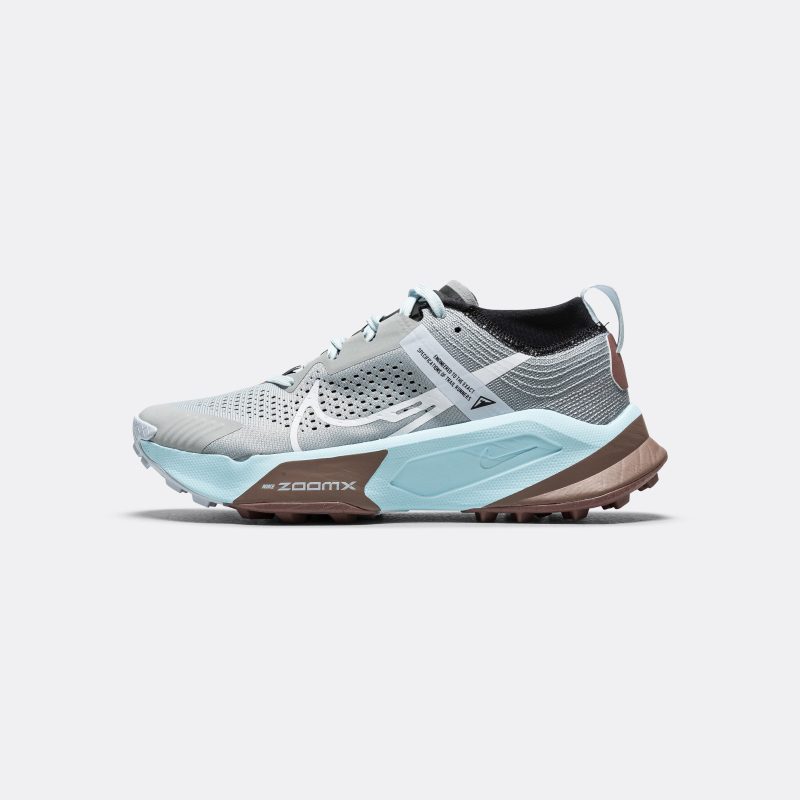 nike running womens zoomx zagama trail light smoke grey white black glacier blue 1