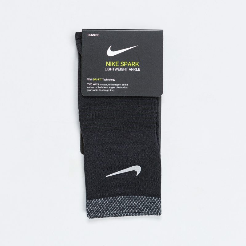 nike spark socks lightweight ankle black reflective 1