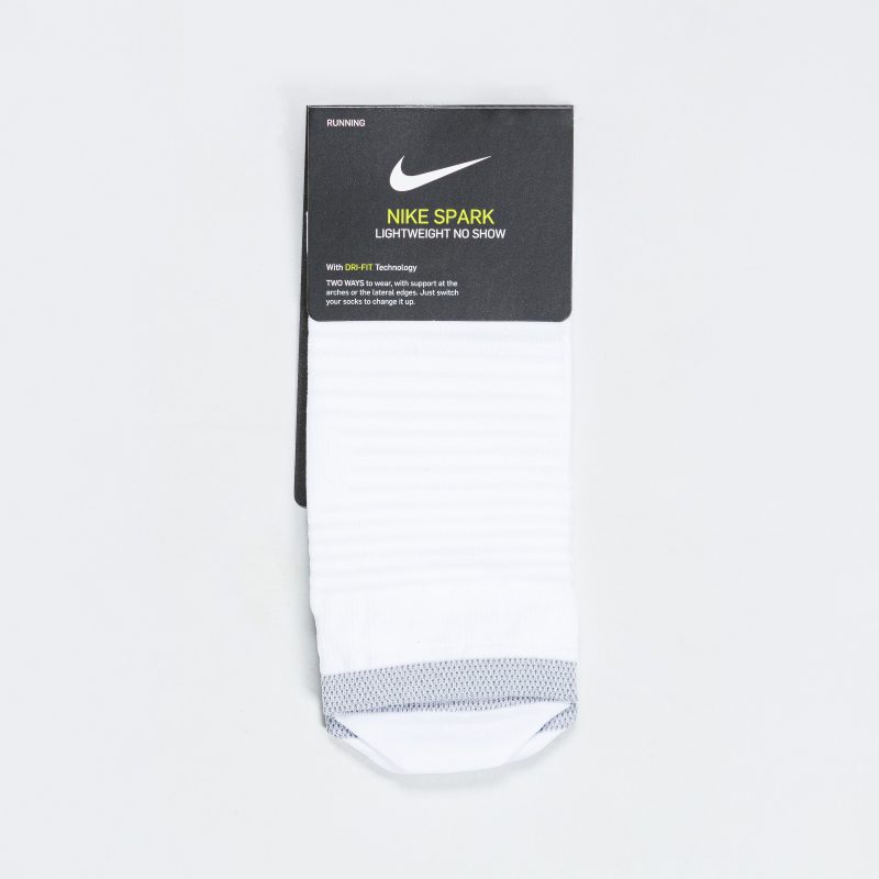 nike spark socks lightweight no show white reflective 1