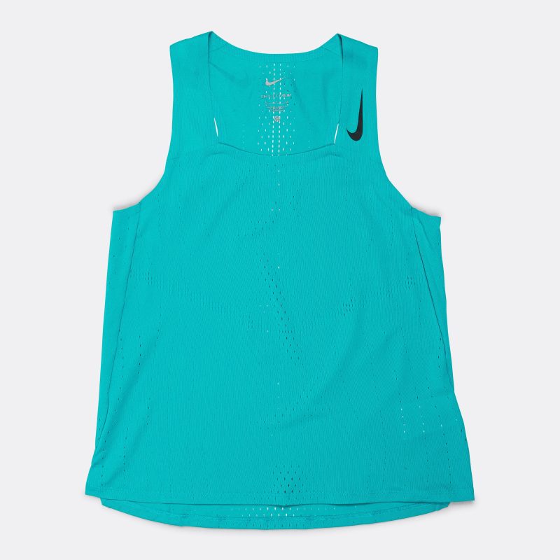 nike womens dri fit adv aeroswift singlet rapid teal black 1