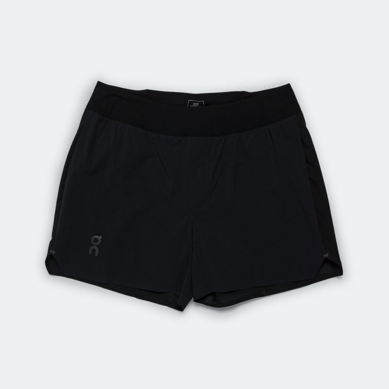 on running mens 5 inch lightweight run shorts black 1