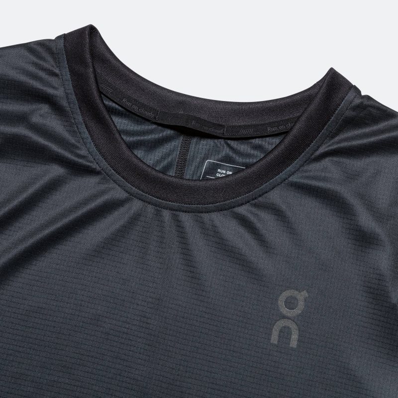 on running mens pace long tee black 3