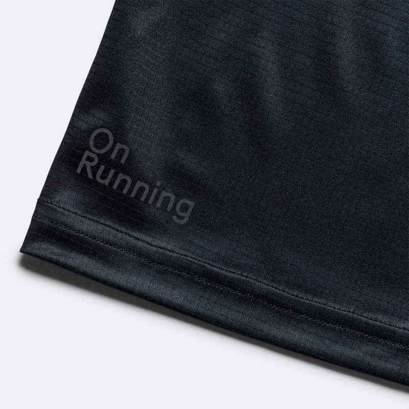 on running mens pace long tee black 6