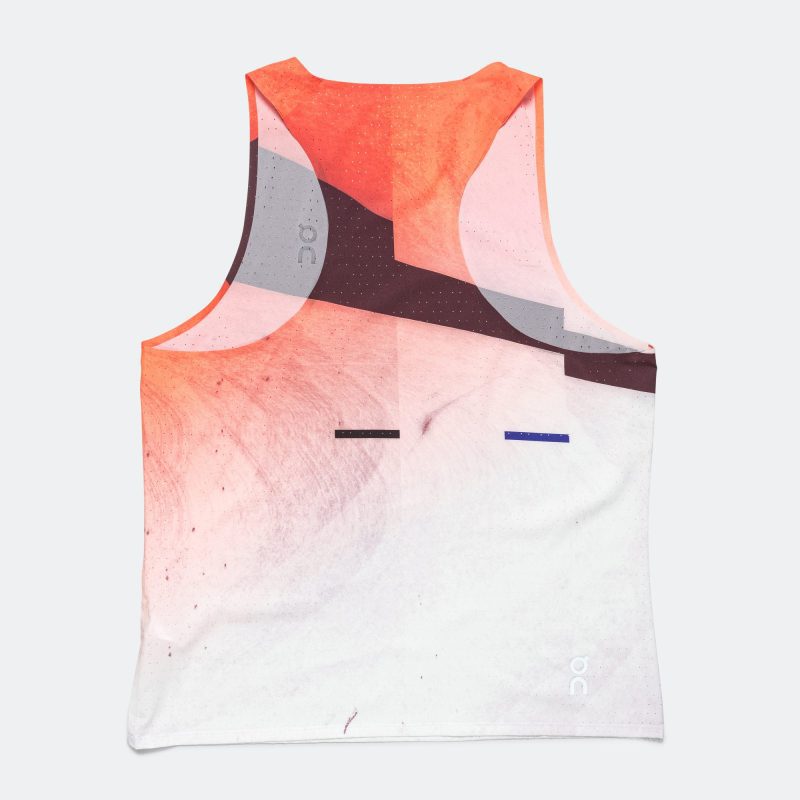 on running mens race singlet flame white 2