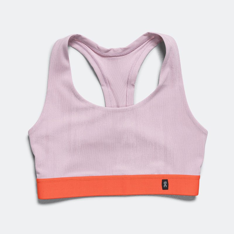 on running womens pace bra mauve flame 1