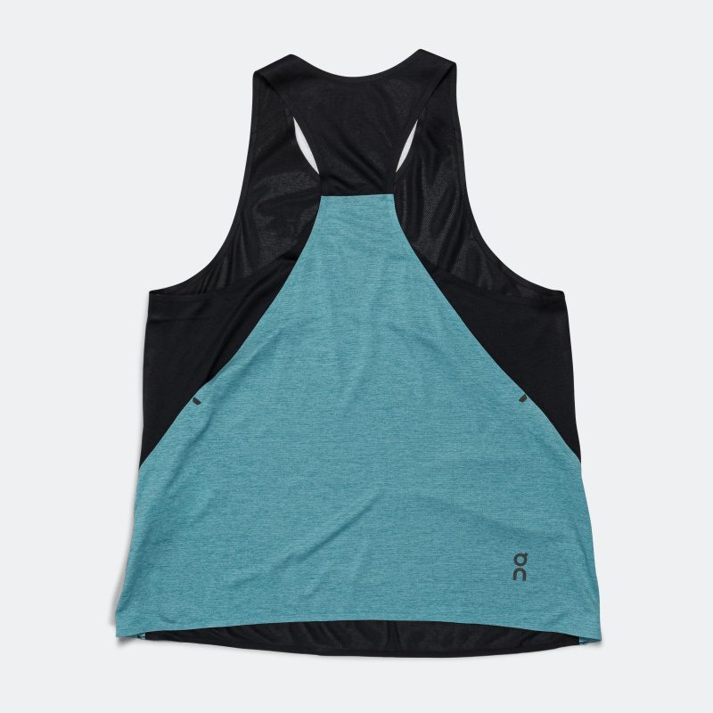 on running womens performance tank tee black wash 2