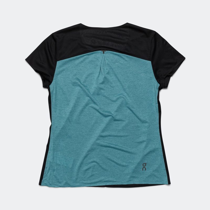 on running womens performance tee black wash 2