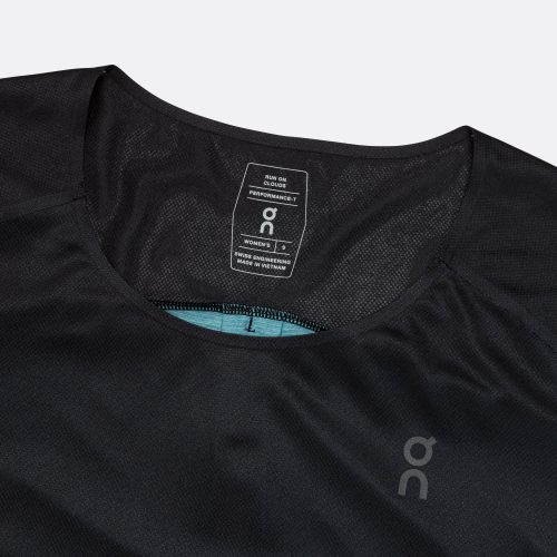 on running womens performance tee black wash 3