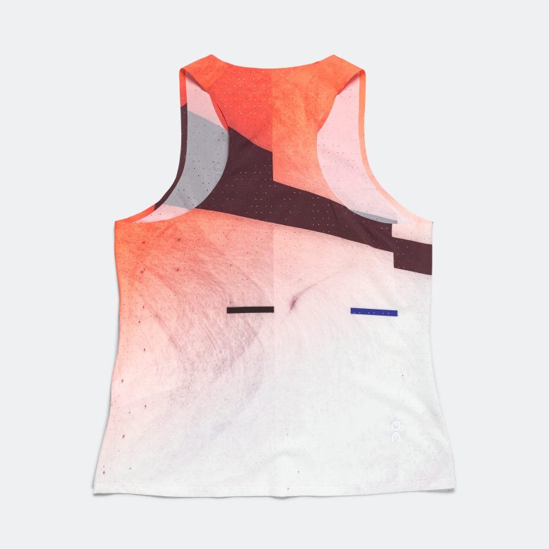 on running womens race singlet flame white 2