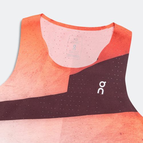 on running womens race singlet flame white 3