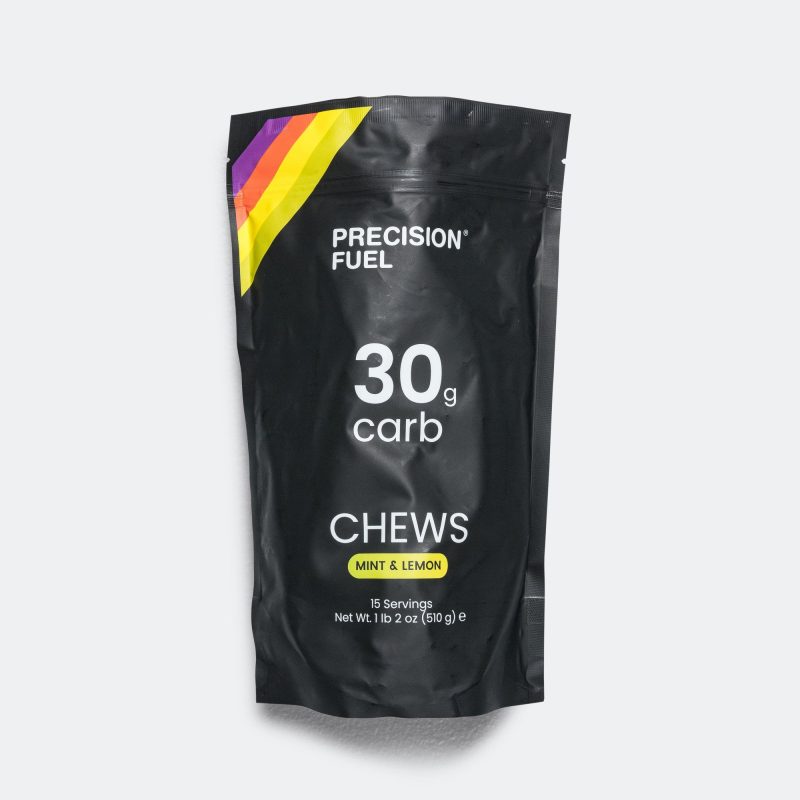 precision fuel 30g carb chews mint lemon 1