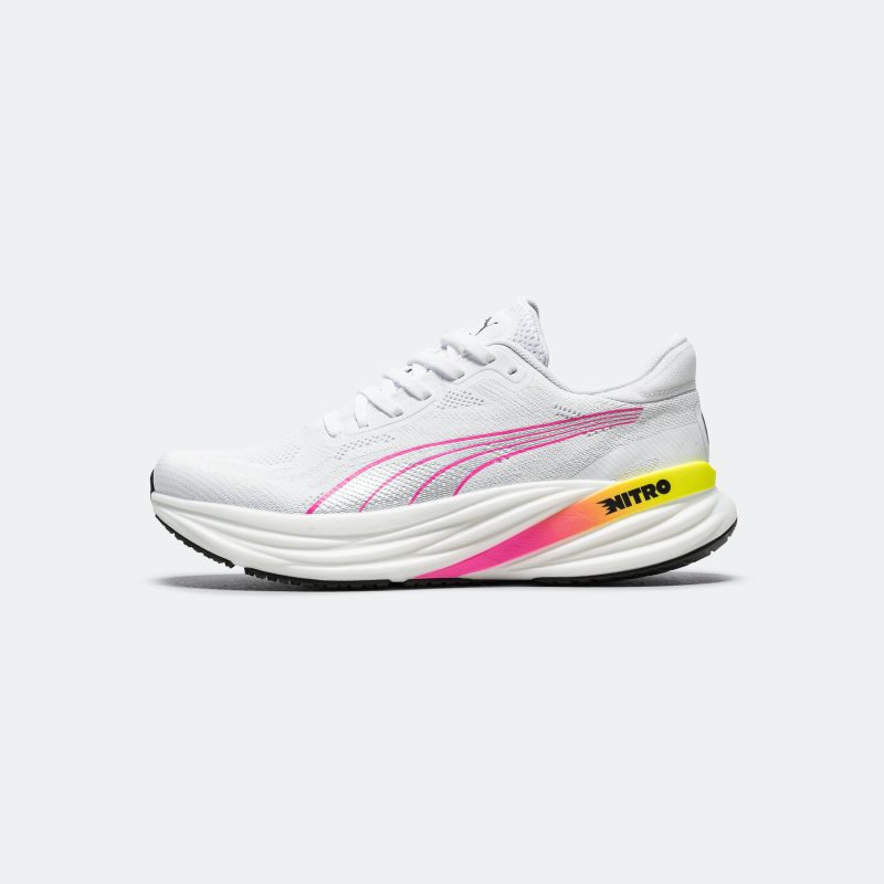 puma running womens magnify nitro 2 white black 1