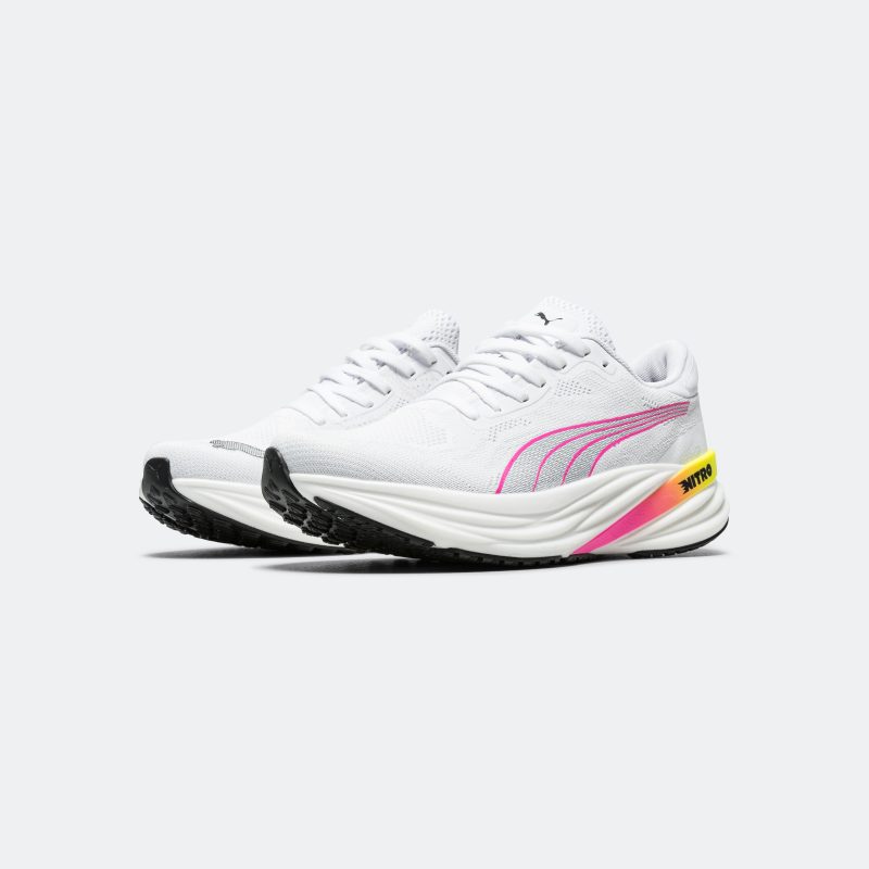 puma running womens magnify nitro 2 white black 2