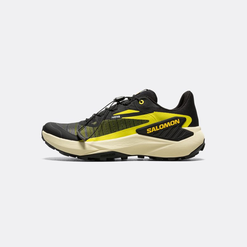 salomon running mens genesis black sulphur spring transparent yellow 1