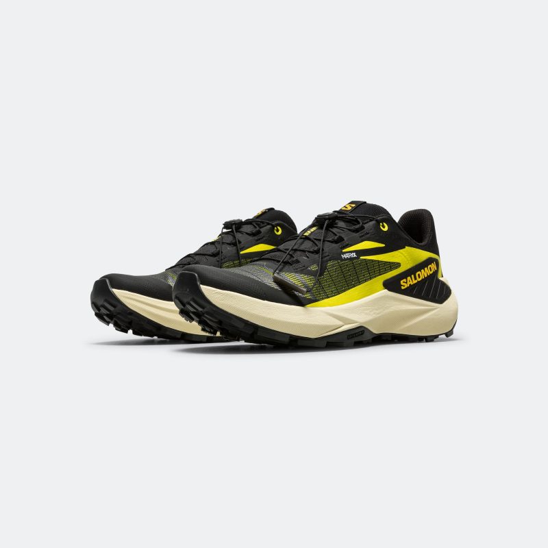 salomon running mens genesis black sulphur spring transparent yellow 2