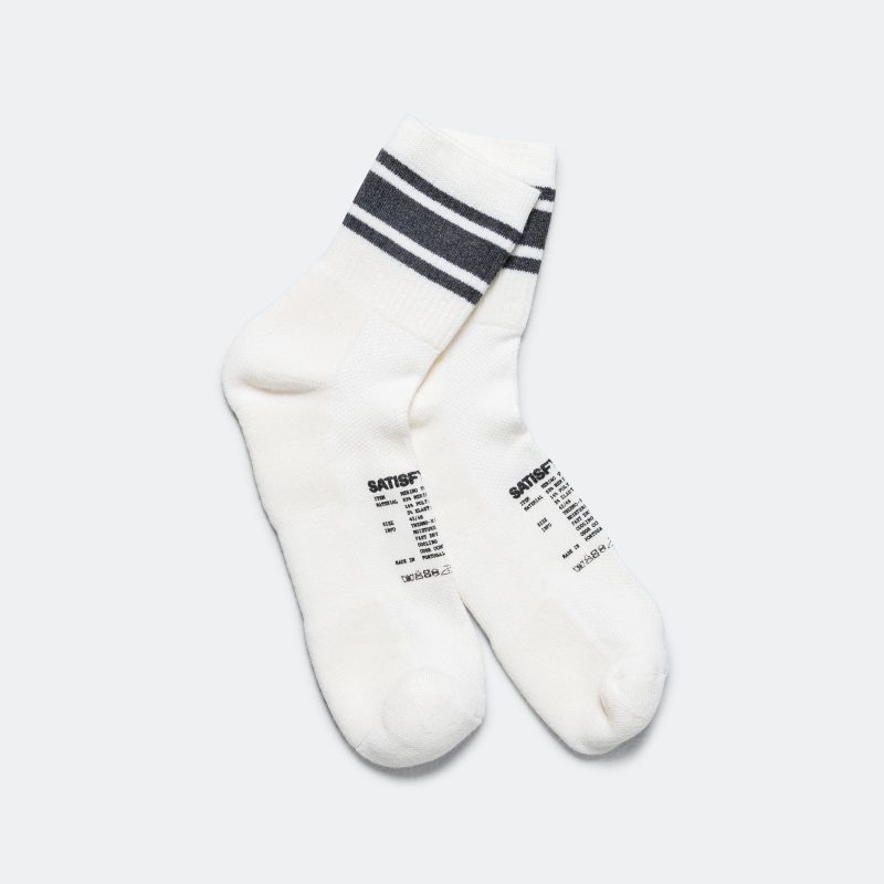 satisfy running merino tube socks white white 1